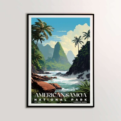 American Samoa National Park Poster, Travel Art, Office Poster, Home Decor | S7 - image2